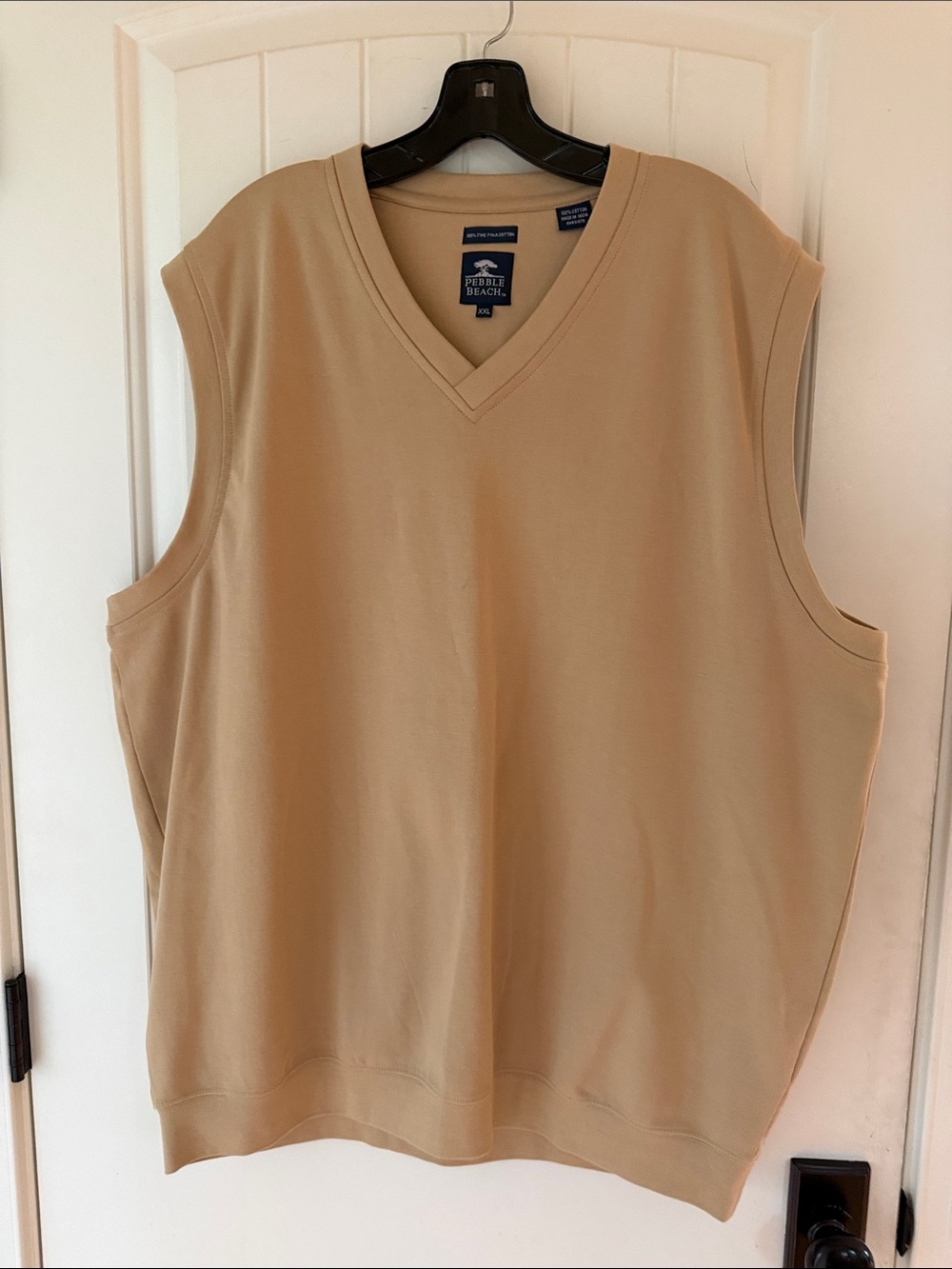 Pebble Beach Men’s Pima Cotton V-neck Pullover Vest Golf XXL